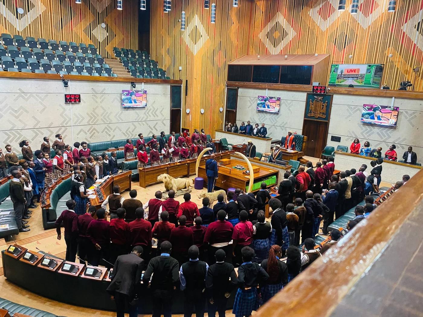 Students participating in a civic engagement activity